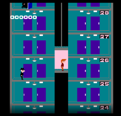 بازی آنلاین آسانسور نینتندو - Elevator Action NES