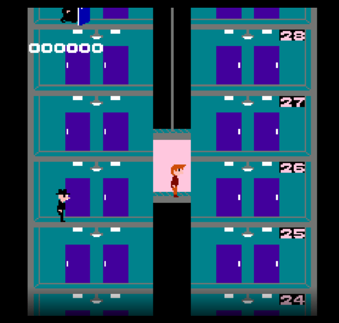 بازی آنلاین آسانسور نینتندو - Elevator Action NES