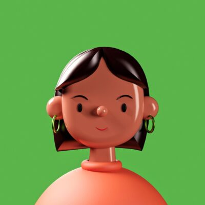 عکس پروفایل چهره دختر با پیراهن نارنجی