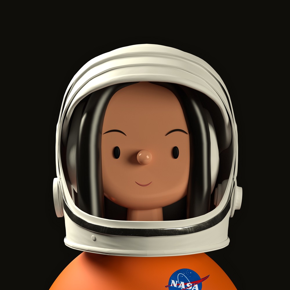 عکس پروفایل چهره زن فضانورد ناسا
