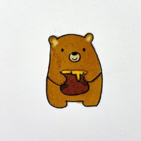 نقاشی خرس و عسل
